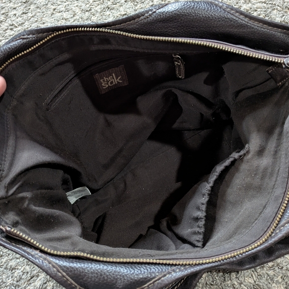 The Sak Brown Leather Hobo Shoulder Bag - Picture 8 of 13